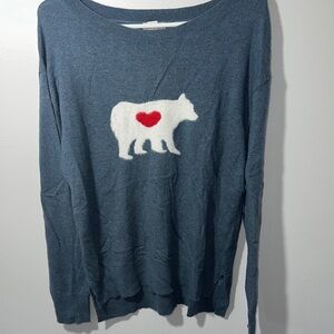 Sundance Sweater with Bear/Heart Design Small